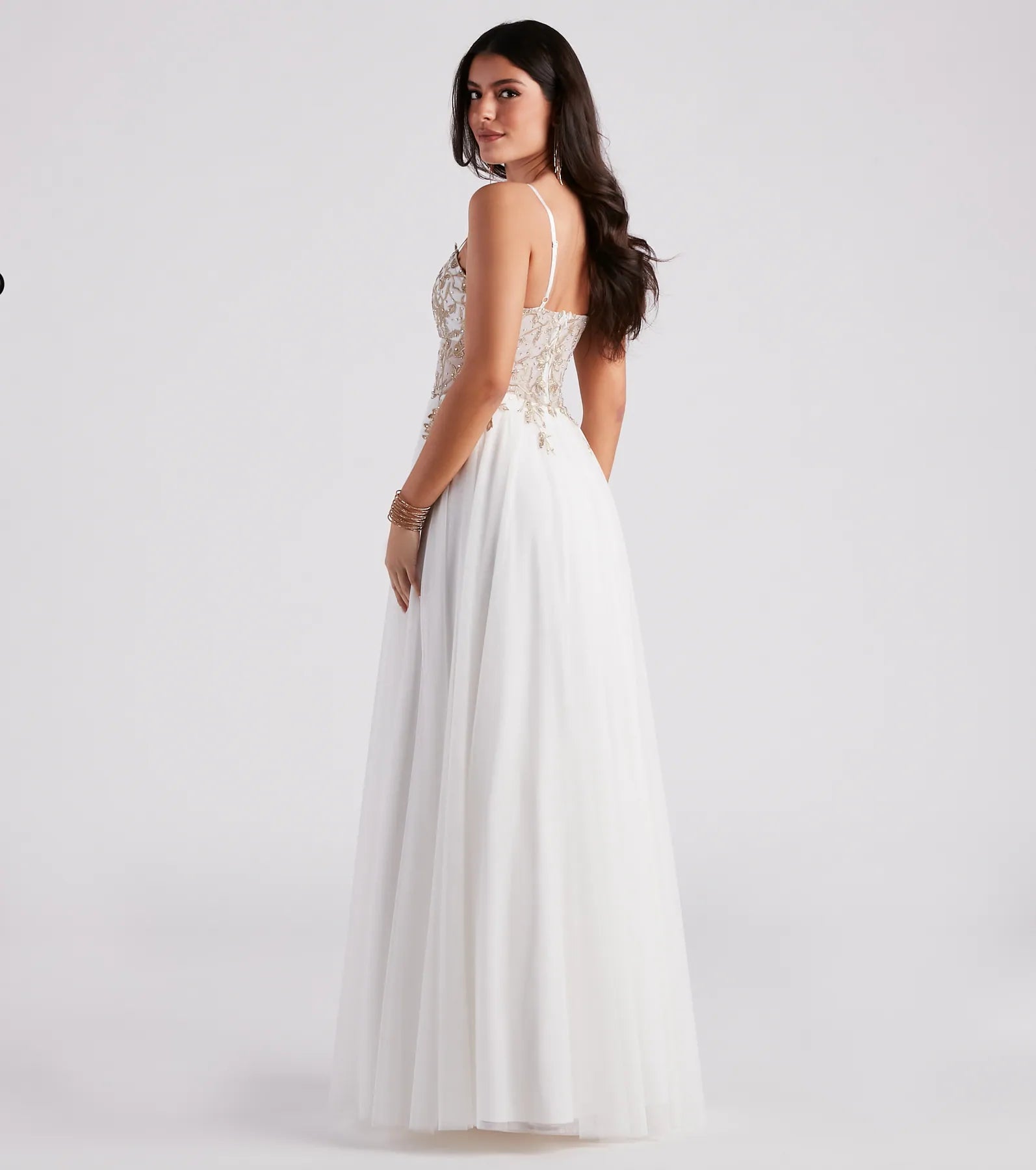 Alexandra Rhinestone Embroidered Tulle Ball Gown - Image 2