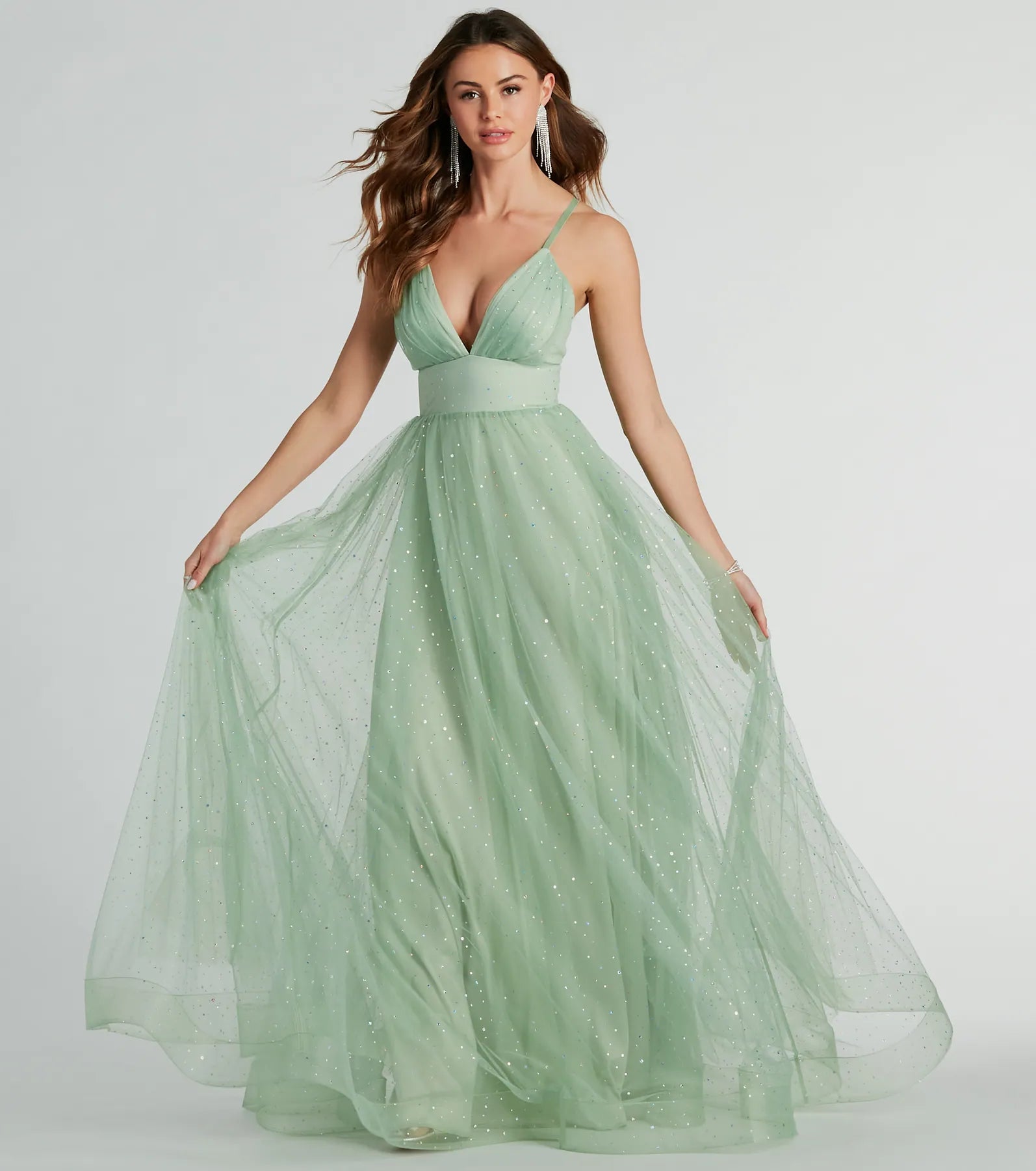 Vanessa V-Neck Tulle Gown - Image 5