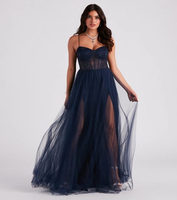 Hailey Formal Lace Bustier Dress - Image 7