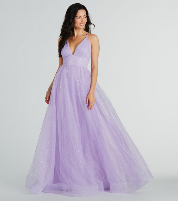 Vanessa V-Neck Tulle Gown - Image 9