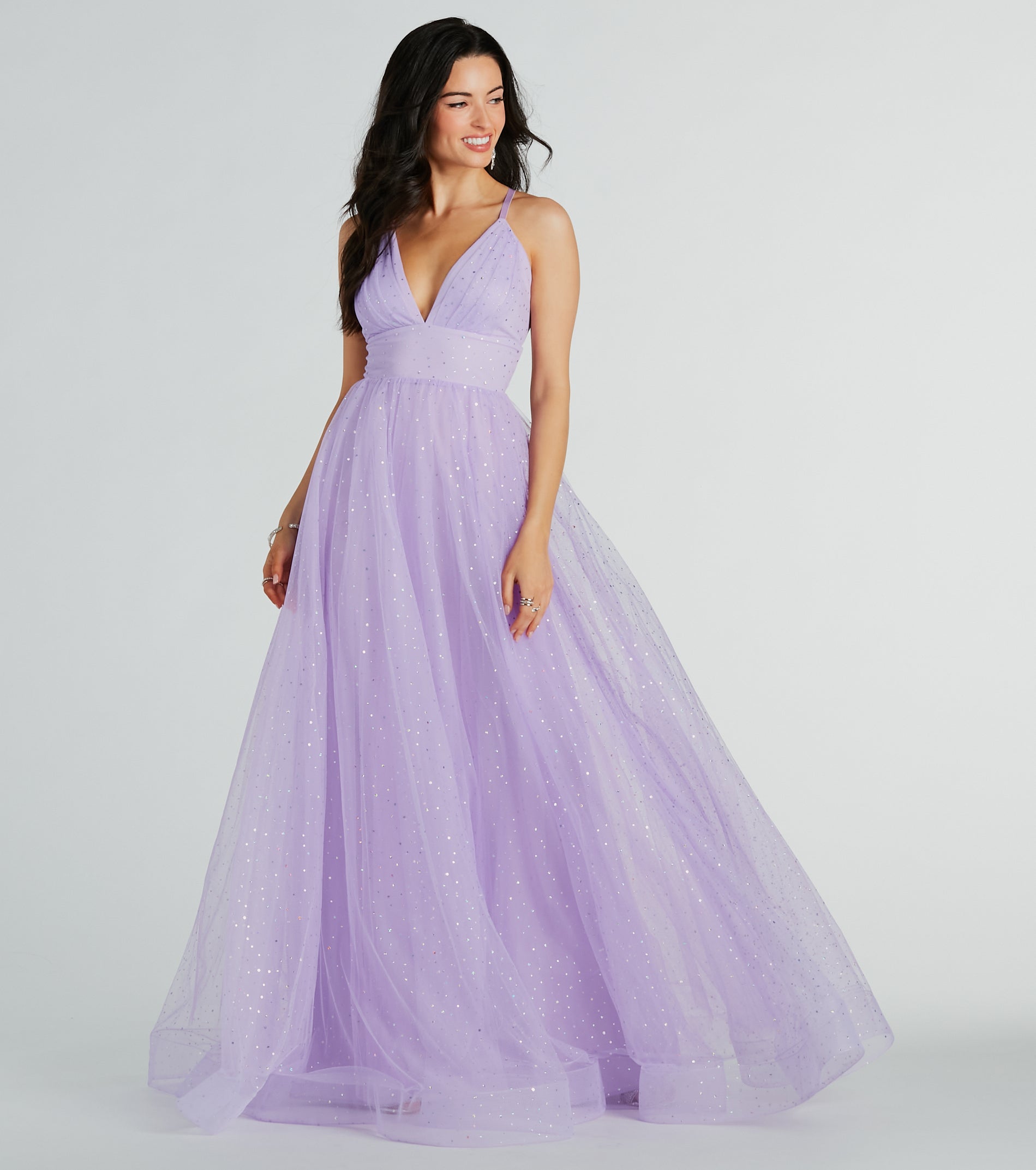 Vanessa V-Neck Tulle Gown - Image 9