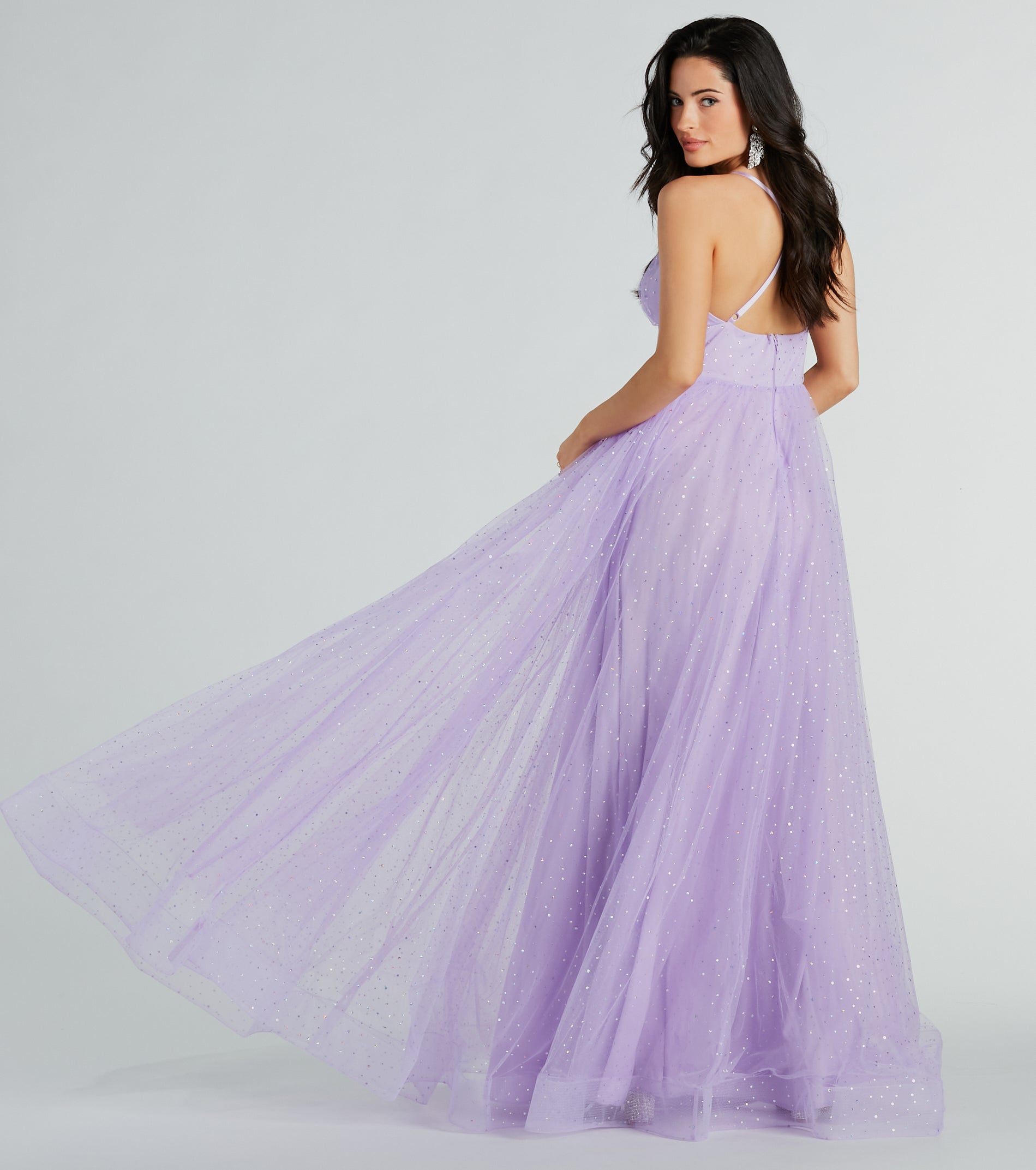 Vanessa V-Neck Tulle Gown - Image 10