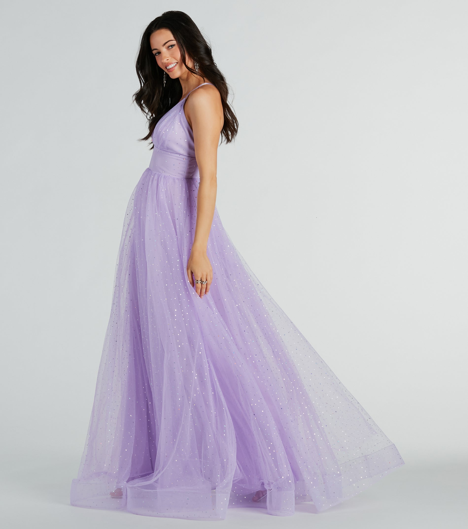 Vanessa V-Neck Tulle Gown - Image 11