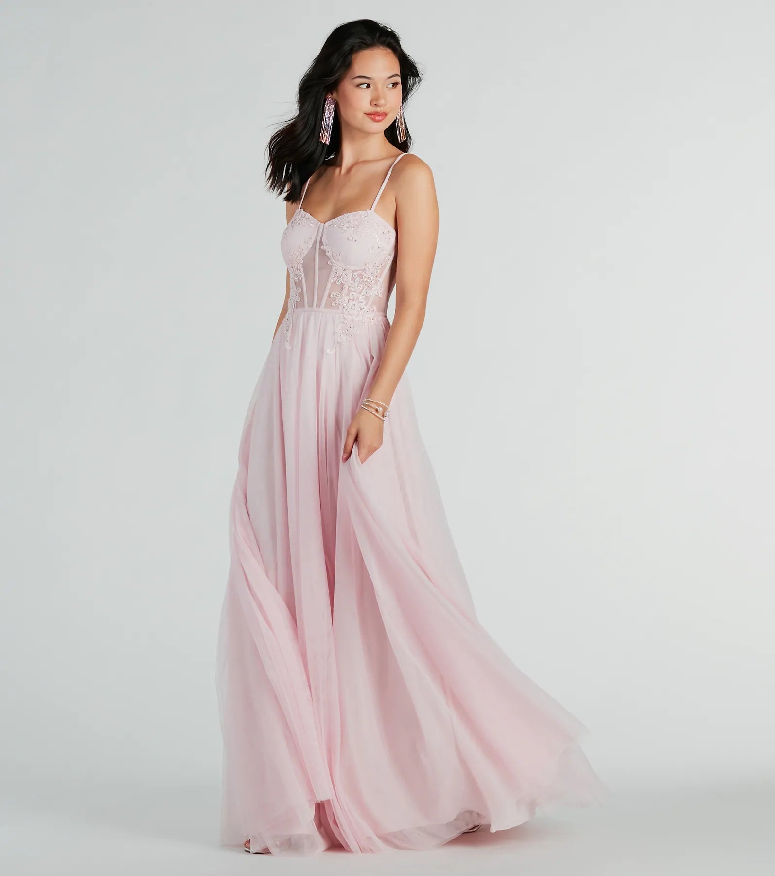 Alexandra Rhinestone Embroidered Tulle Ball Gown - Image 13