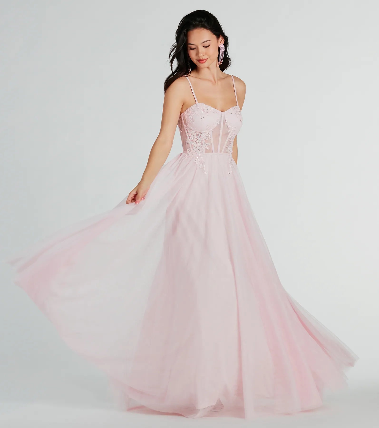 Alexandra Rhinestone Embroidered Tulle Ball Gown - Image 15