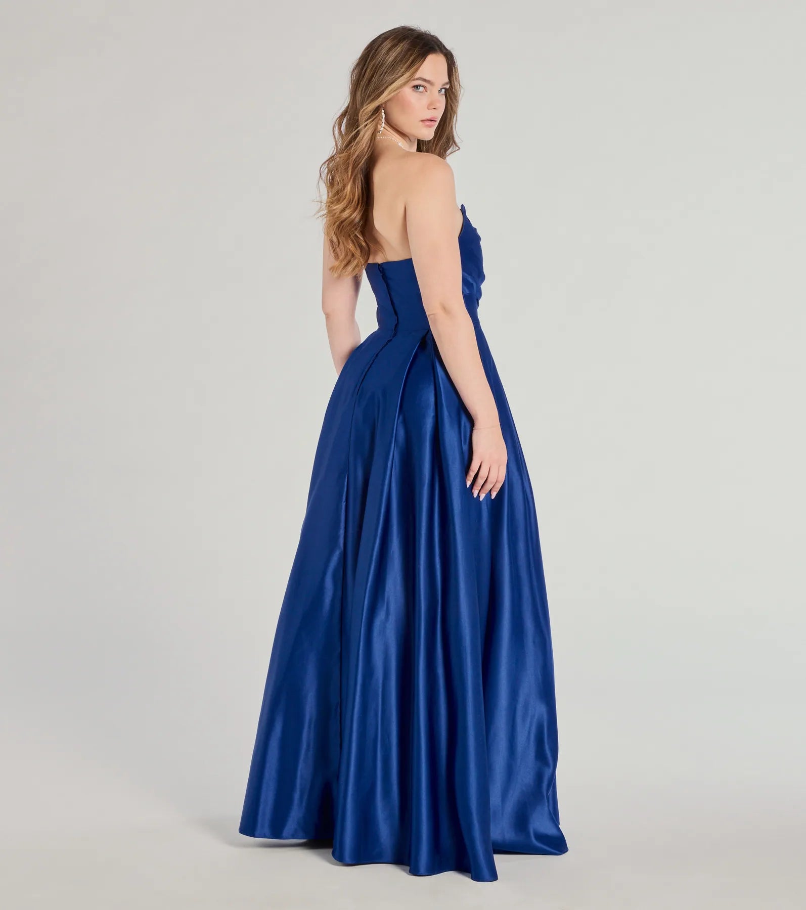 Ruth Strapless Sweetheart A-Line Satin Ball Gown - Image 2