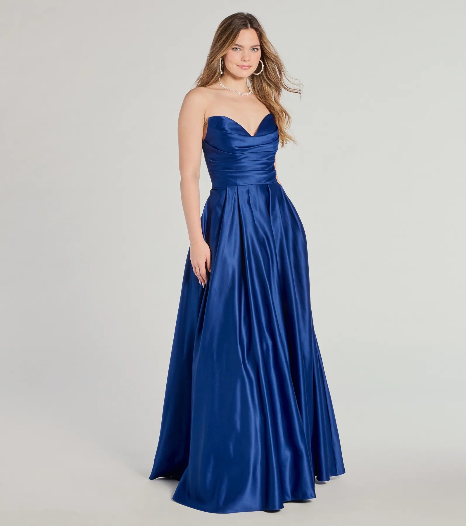 Ruth Strapless Sweetheart A-Line Satin Ball Gown - Image 4
