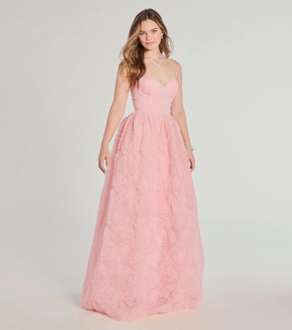 Jayla Floral Rosette A-Line Ball Gown - Image 5