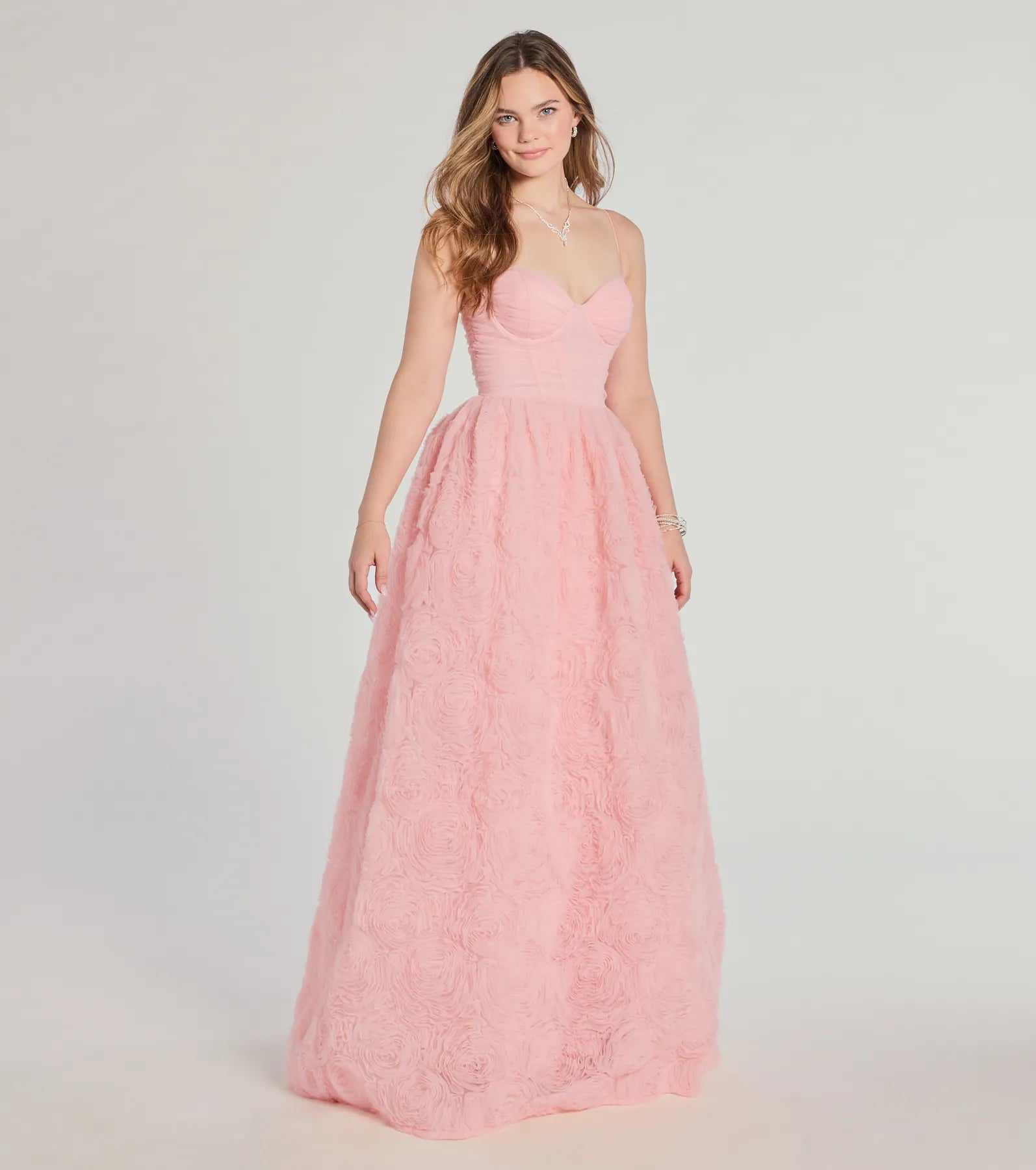 Jayla Floral Rosette A-Line Ball Gown - Image 5