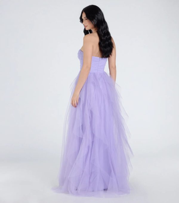 Lindsey Bustier A-Line Ruffle Tulle Ball Gown - Image 6
