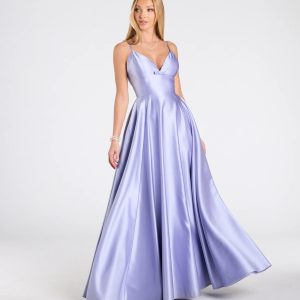 Daniela Satin A-Line Ball Gown