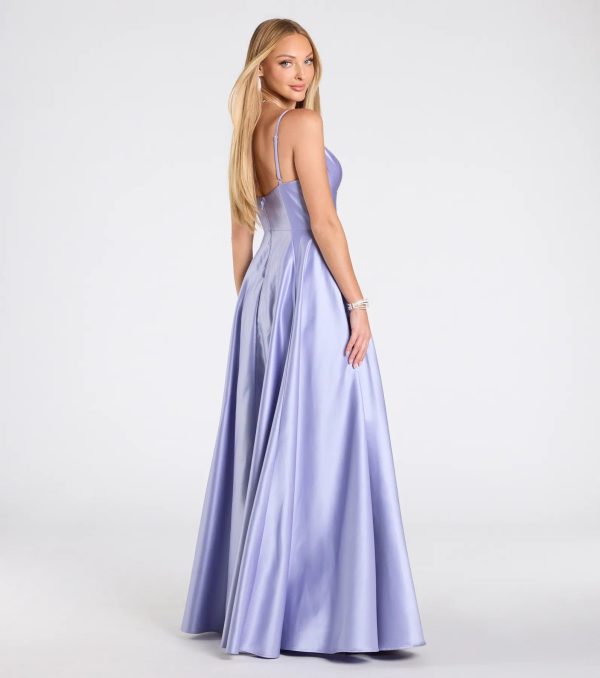 Daniela Satin A-Line Ball Gown - Image 2