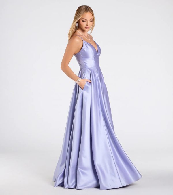 Daniela Satin A-Line Ball Gown - Image 4