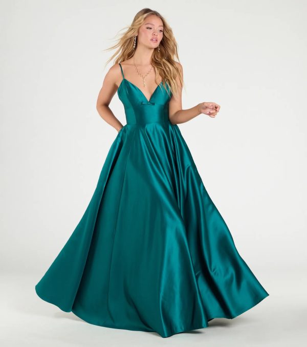 Daniela Satin A-Line Ball Gown - Image 7