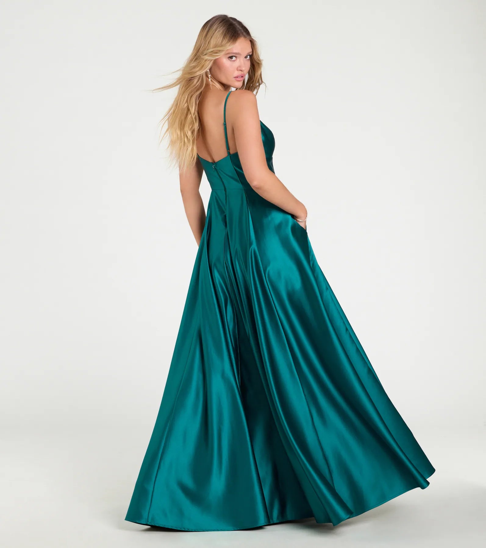 Daniela Satin A-Line Ball Gown - Image 9