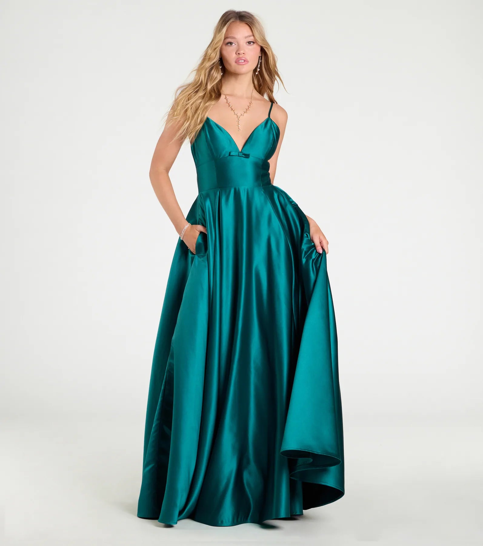 Daniela Satin A-Line Ball Gown - Image 8