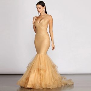 Corina Formal Bandage Tulle Dress