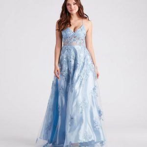 Willow Floral Embroidered Ball Gown