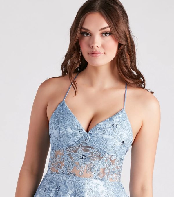 Willow Floral Embroidered Ball Gown - Image 4