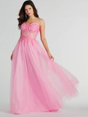 Margo Corset Floral Applique A-Line Ball Gown