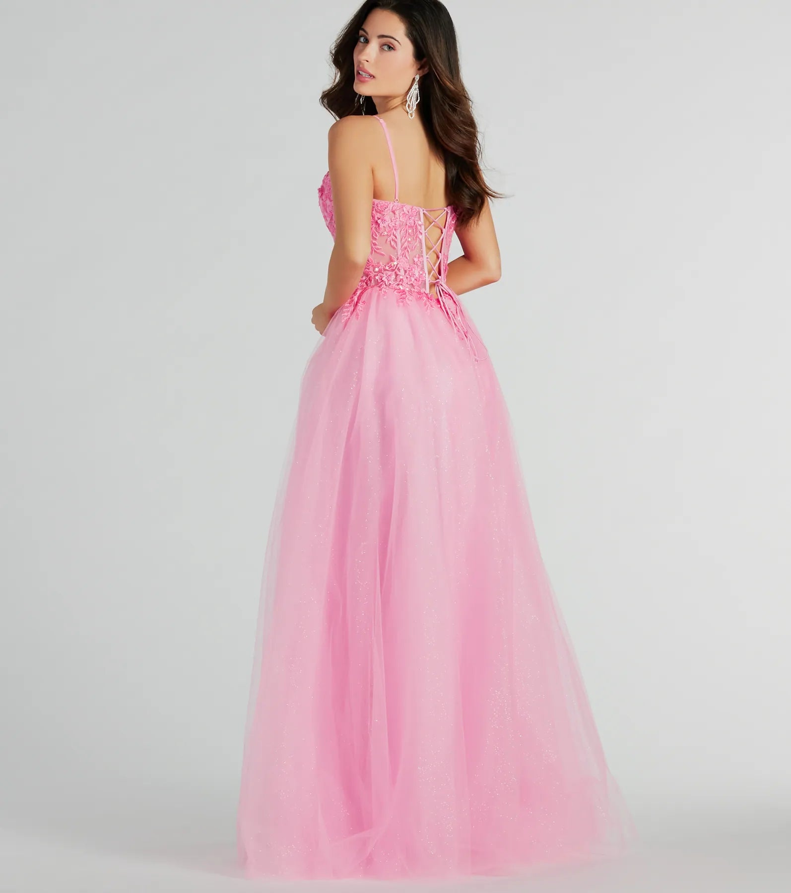 Margo Corset Floral Applique A-Line Ball Gown - Image 2