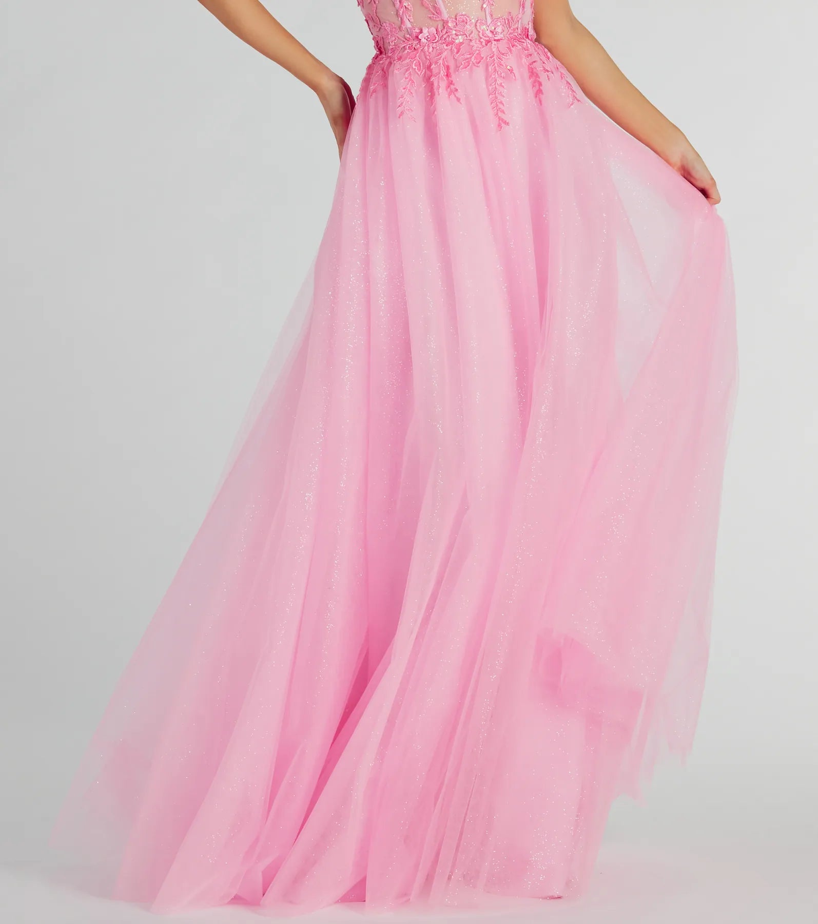 Margo Corset Floral Applique A-Line Ball Gown - Image 4