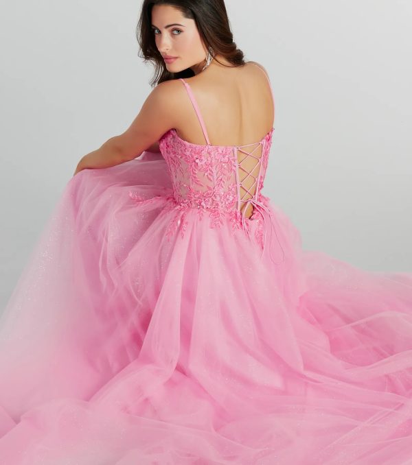 Margo Corset Floral Applique A-Line Ball Gown - Image 5
