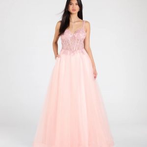 Mae Corset Lace-Up A-Line Ball Gown