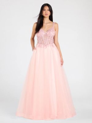 Mae Corset Lace-Up A-Line Ball Gown