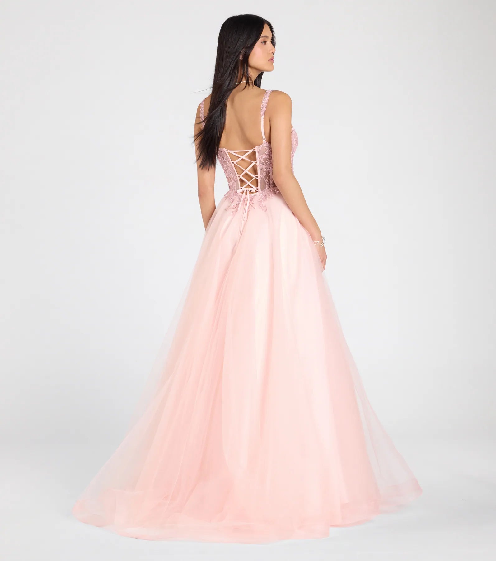 Mae Corset Lace-Up A-Line Ball Gown - Image 2