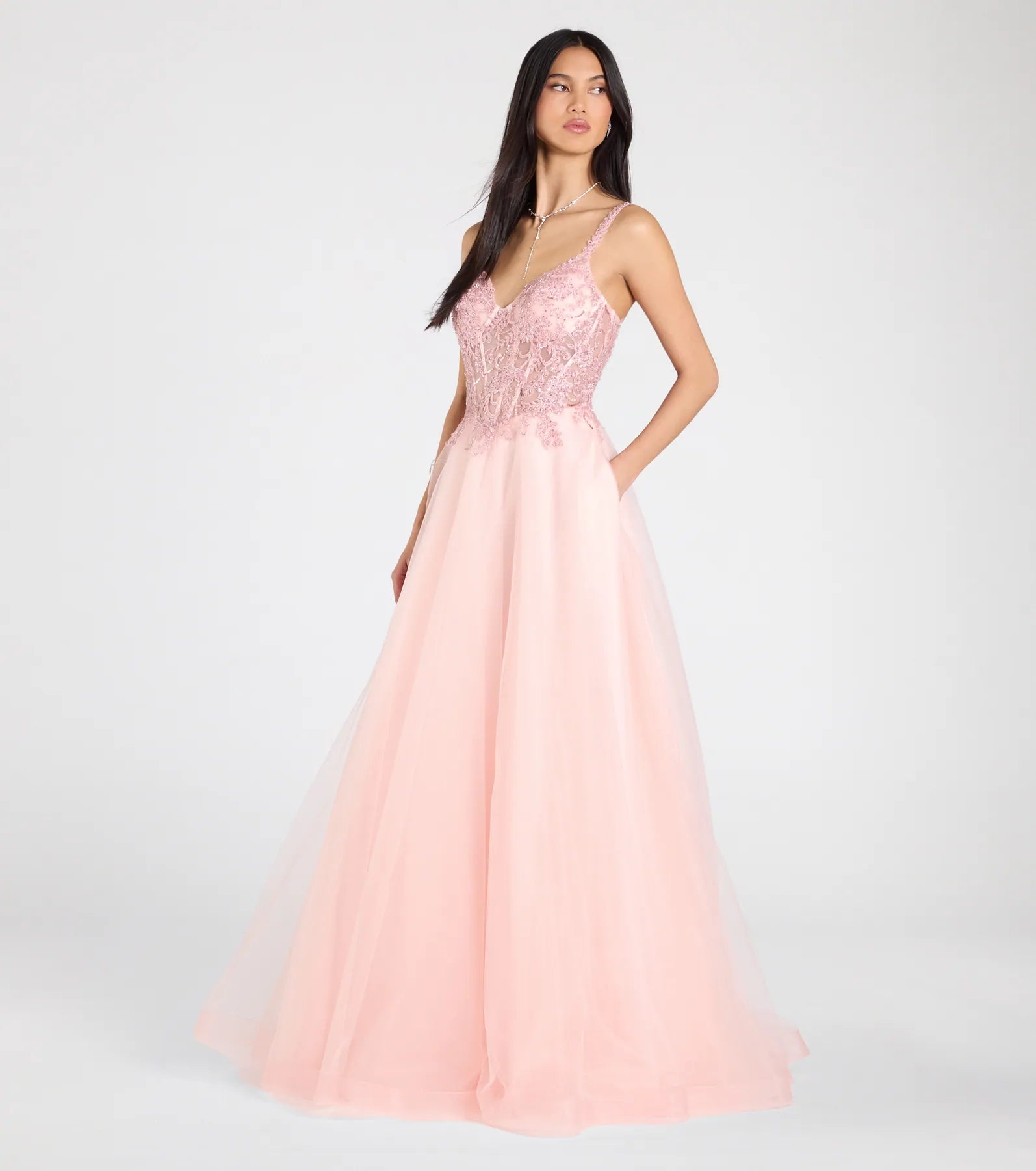 Mae Corset Lace-Up A-Line Ball Gown - Image 3