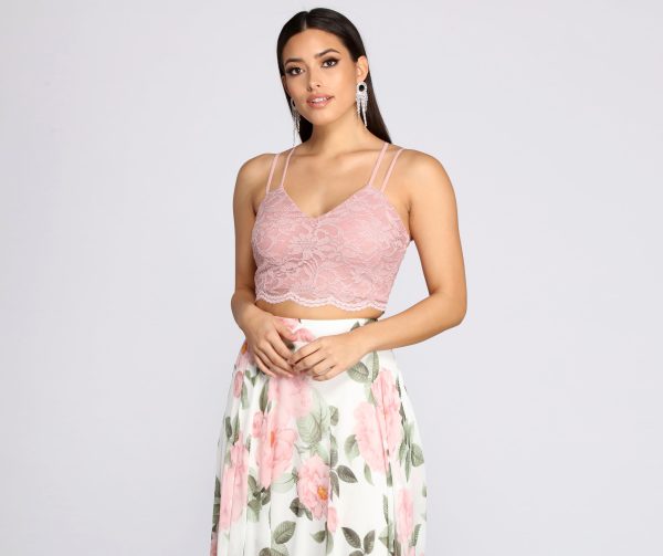 Evie Floral Chiffon Two Piece Dress - Image 4