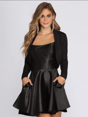 Sparkle Stunner Long Sleeve Cover Up