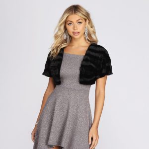 Timeless Elegance Faux Fur Bolero