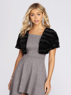 Timeless Elegance Faux Fur Bolero