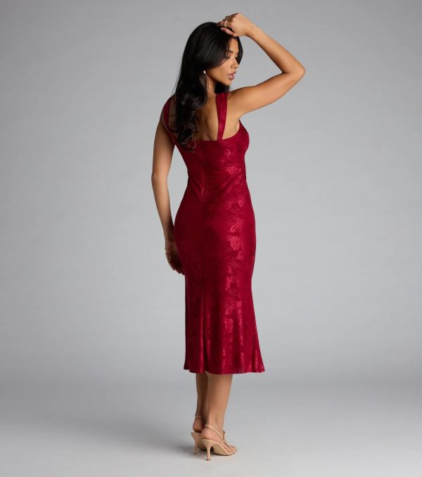 Laced in Drama Floral Midi Dress - Image 2