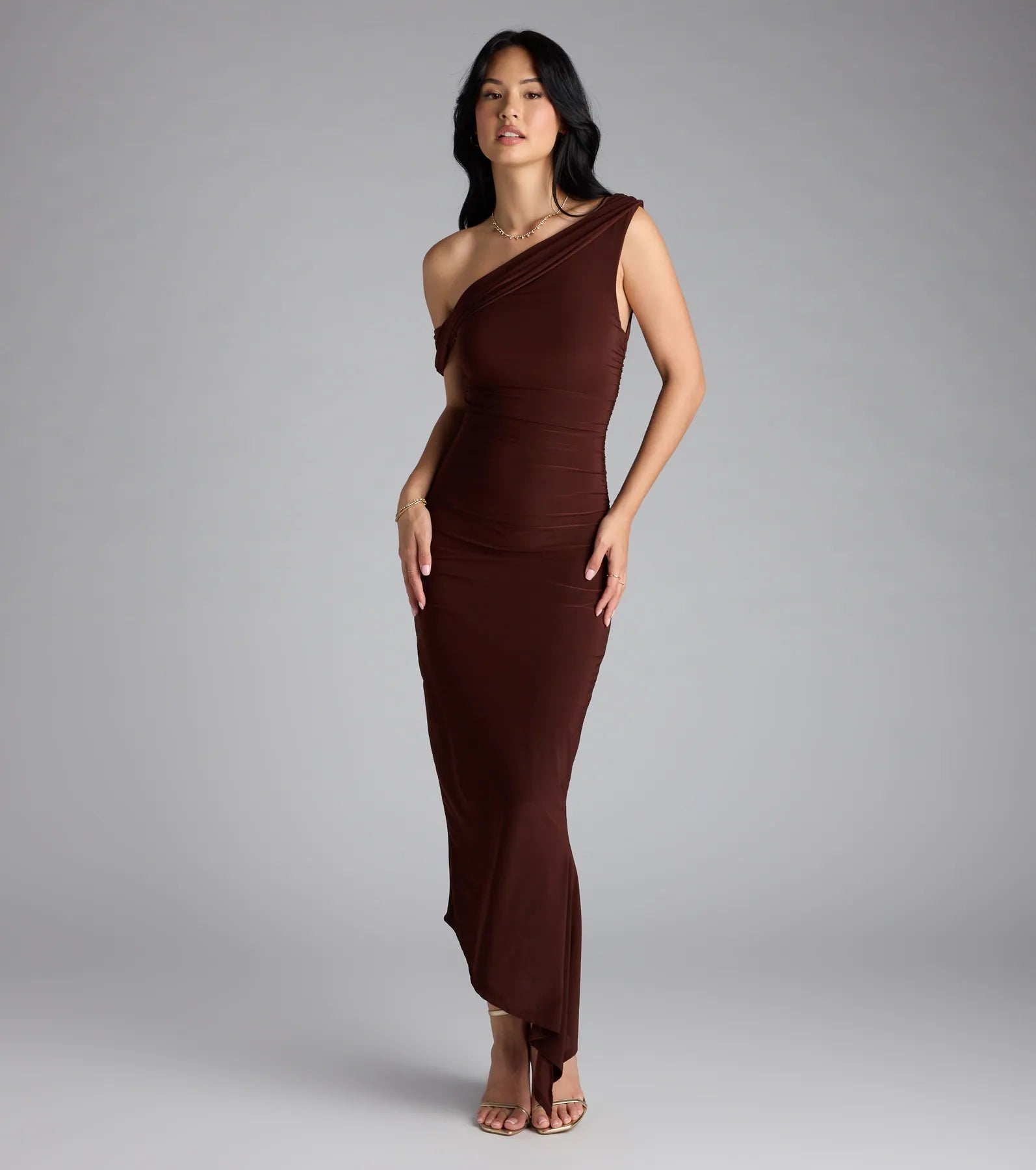 Can't Deny It One-Shoulder Bodycon Midi Dress - Image 6