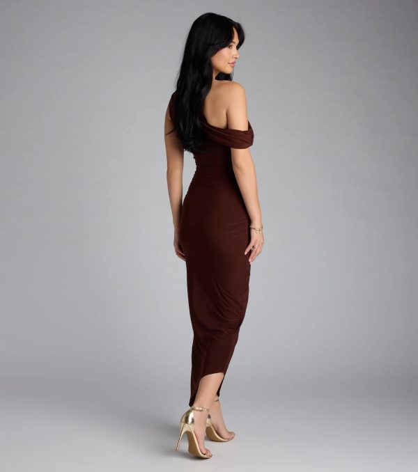 Can't Deny It One-Shoulder Bodycon Midi Dress - Image 7