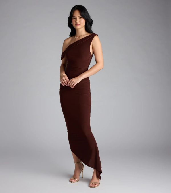 Can't Deny It One-Shoulder Bodycon Midi Dress - Image 9
