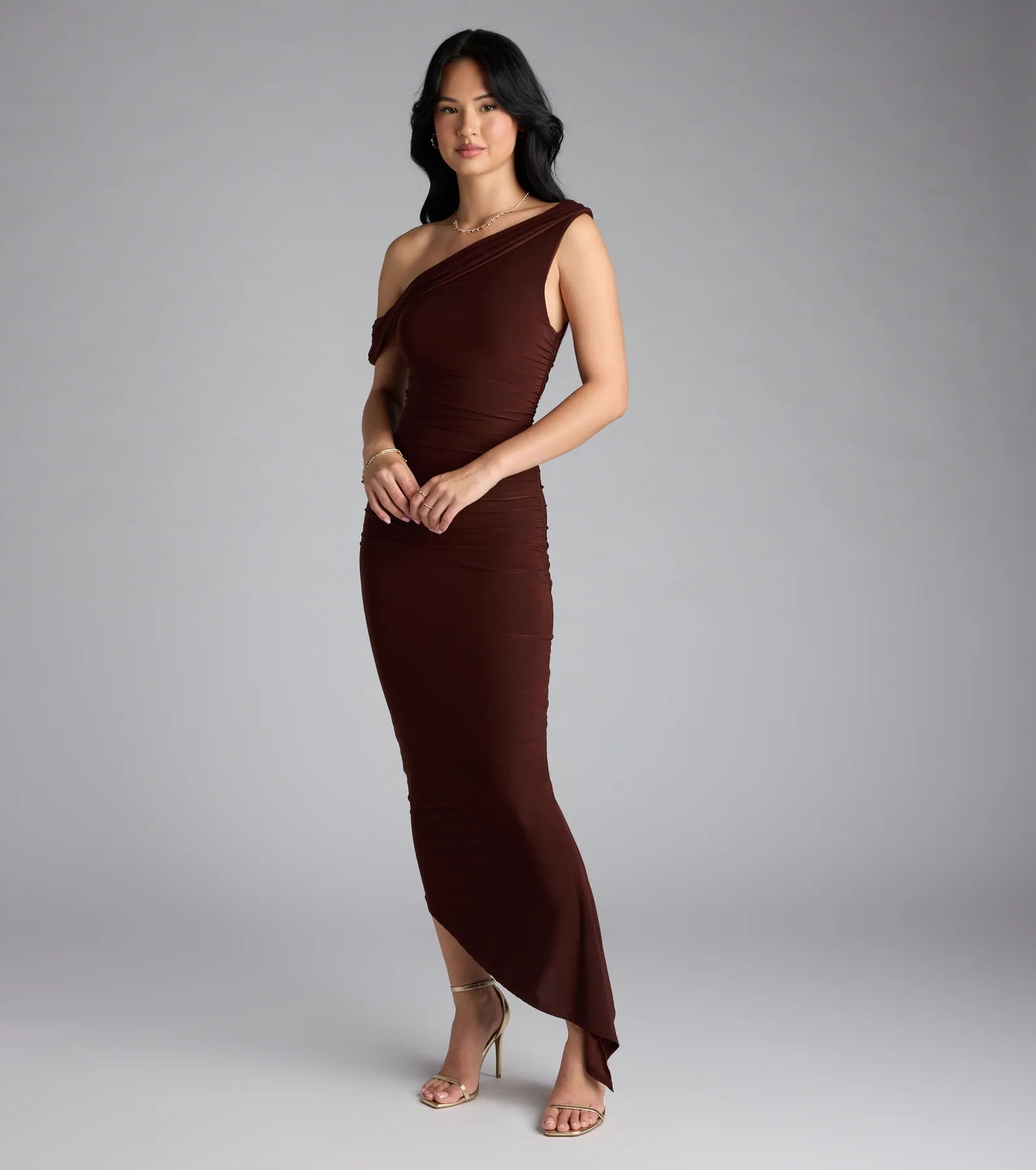 Can't Deny It One-Shoulder Bodycon Midi Dress - Image 9