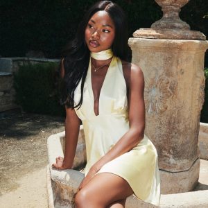 Back for More Satin A-Line Mini Dress
