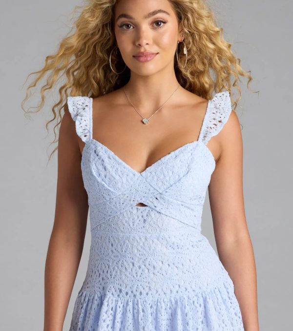 Cutest Flirt Flutter Sleeve Skater Dress - Image 4