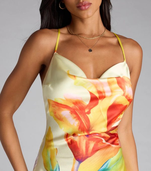 Sunset Muse Floral Satin Maxi Dress - Image 2