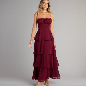 Evening Soirée Chiffon Maxi Dress