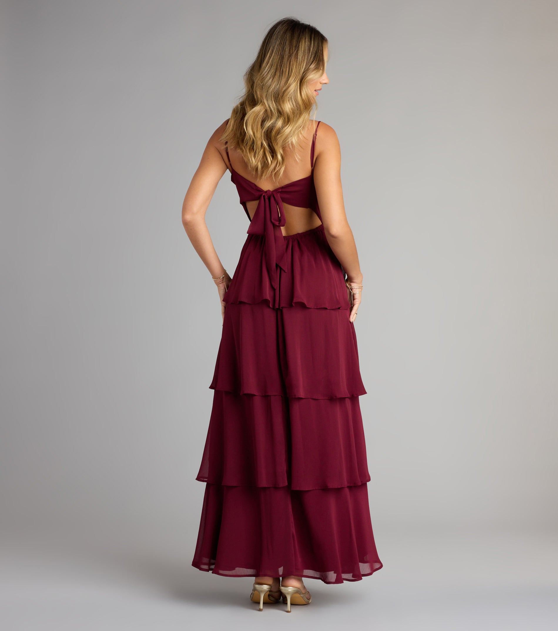 Evening Soirée Chiffon Maxi Dress - Image 2