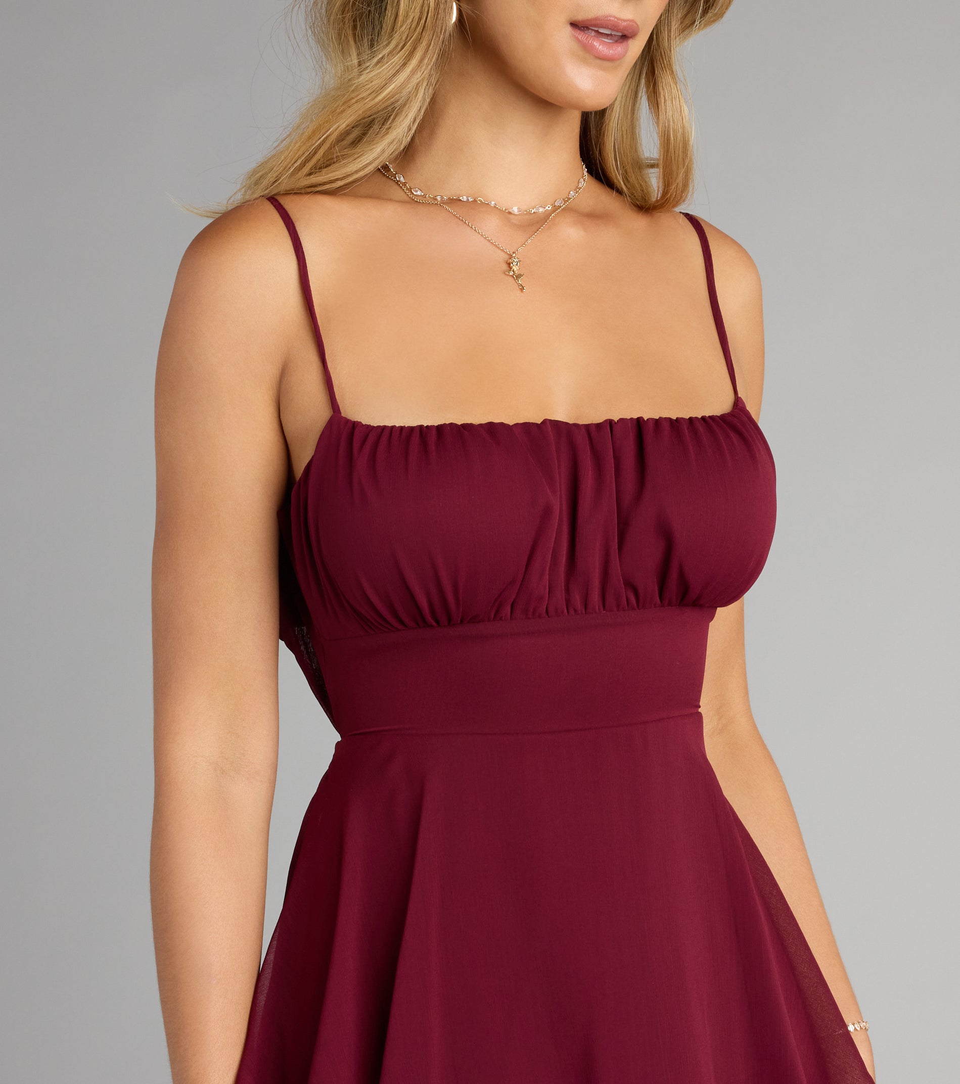 Evening Soirée Chiffon Maxi Dress - Image 3