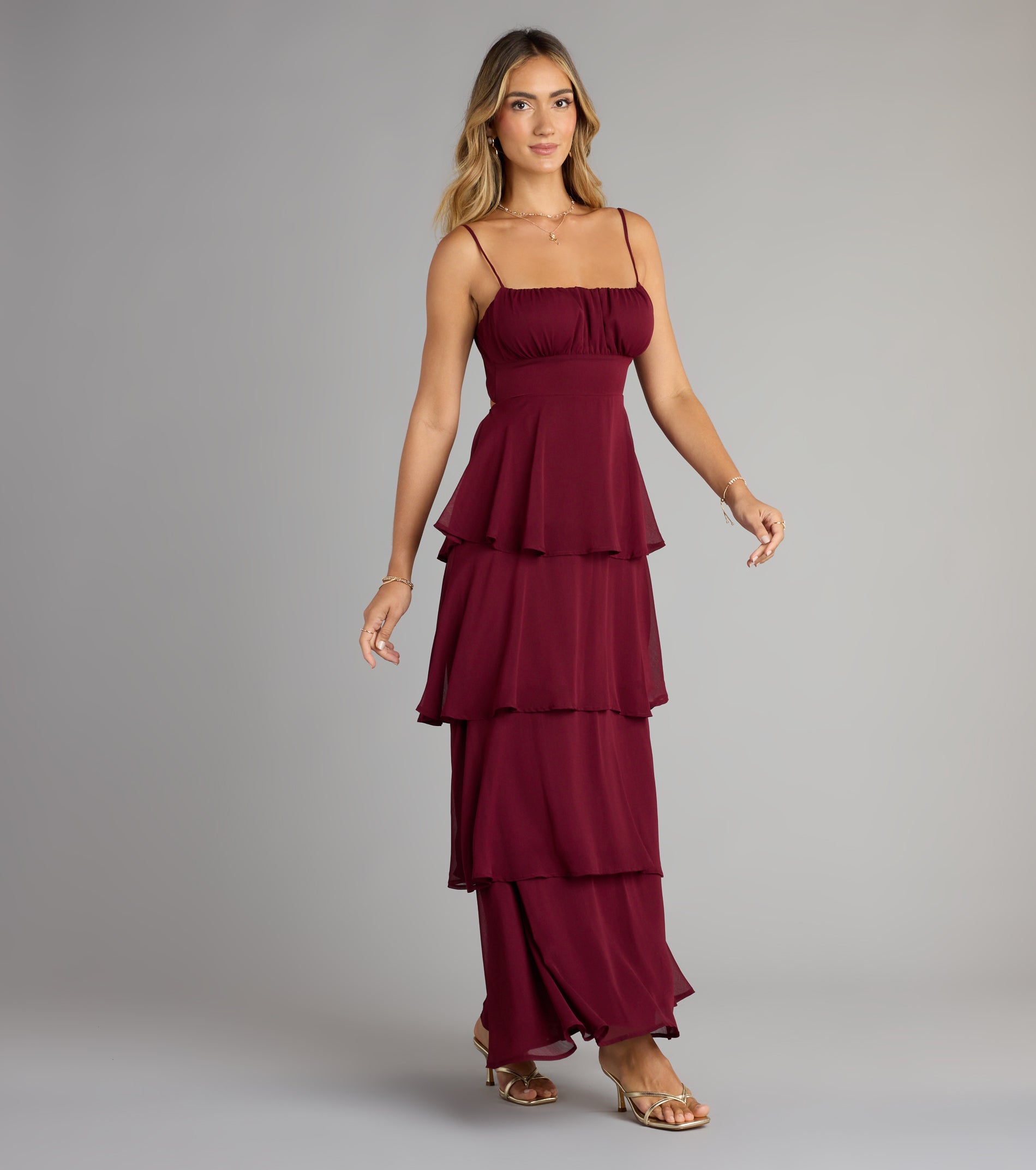 Evening Soirée Chiffon Maxi Dress - Image 4