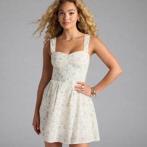 Princess Era Floral Skater Dress