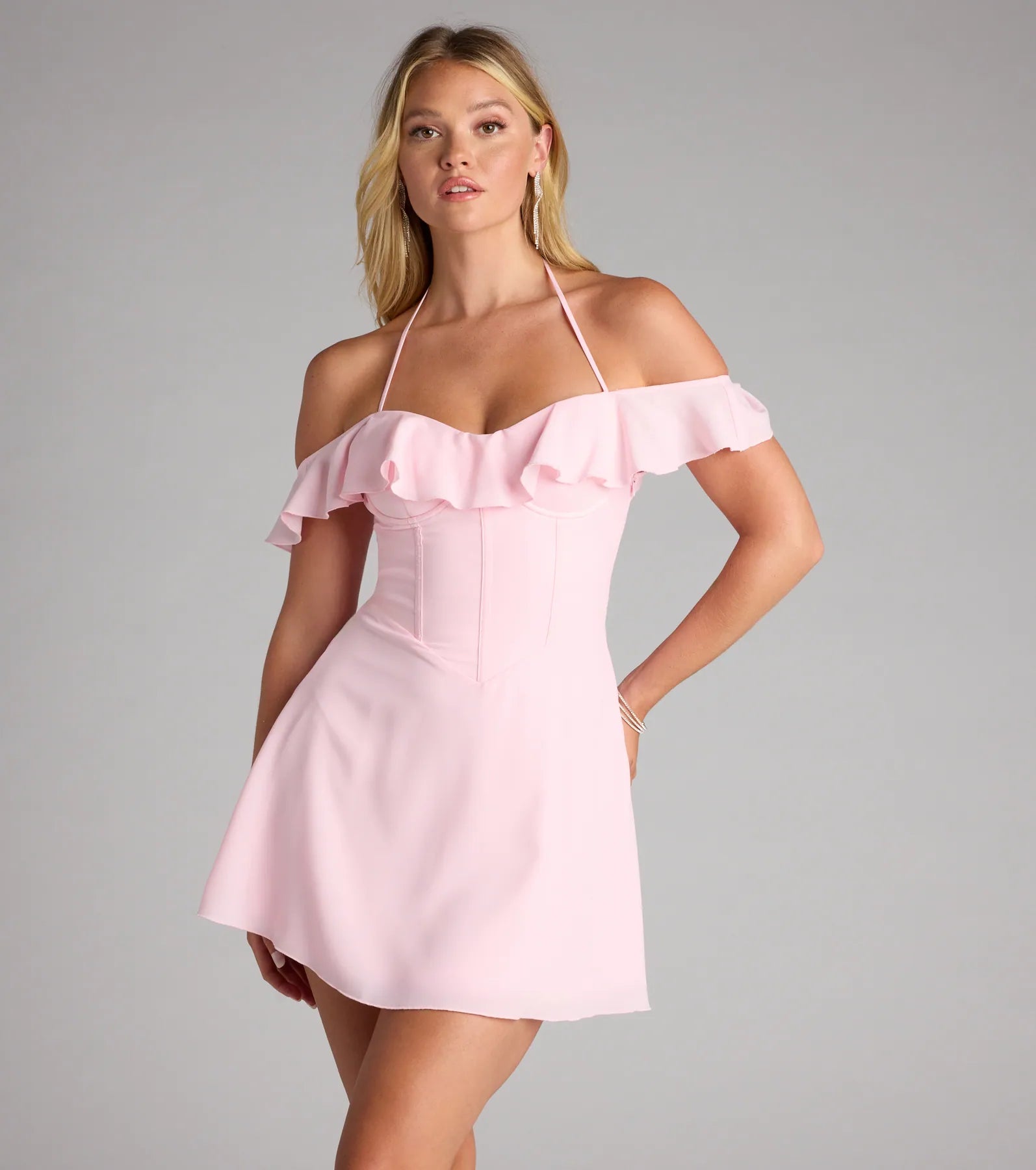 Laced With Charm Corset Lace-Up Mini Dress - Image 2