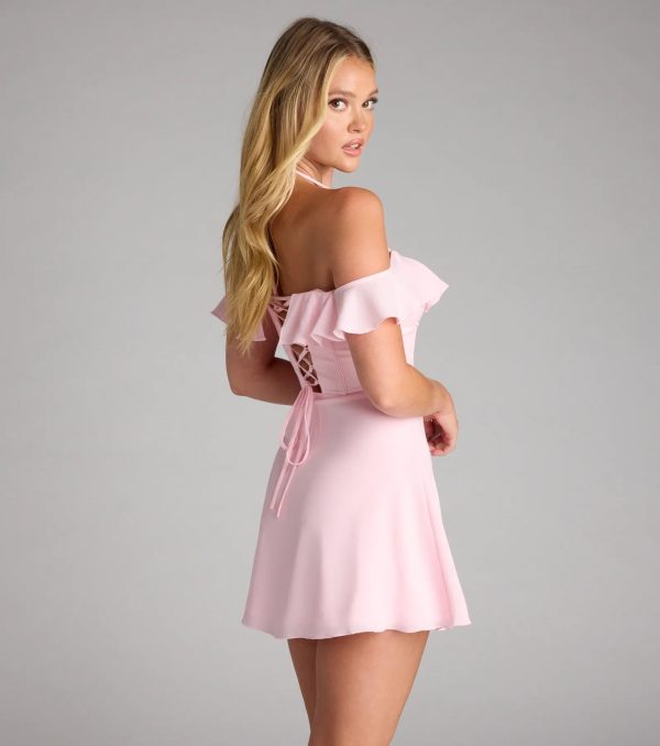 Laced With Charm Corset Lace-Up Mini Dress - Image 3